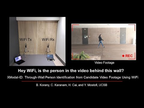 Through-wall person identification from candidate video footage using WiFi