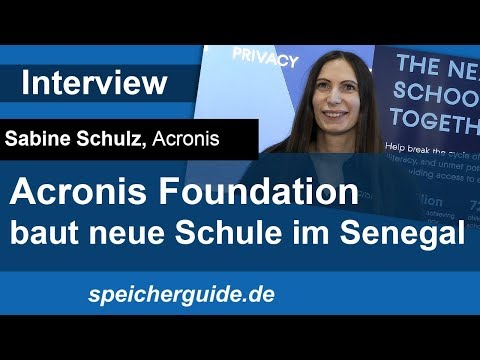 Acronis Foundation: Sabine Schulz, war beim Bau einer Schule im Senegal mit dabei