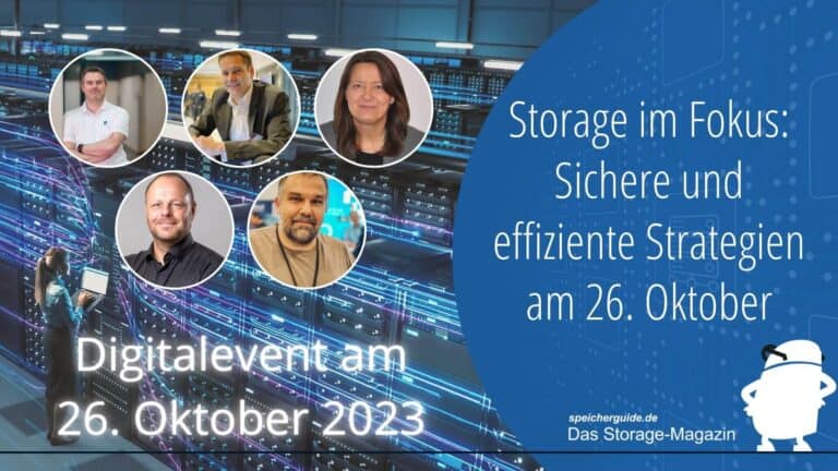 Storage im Fokus: Digitalevent am 26. Oktober 2023