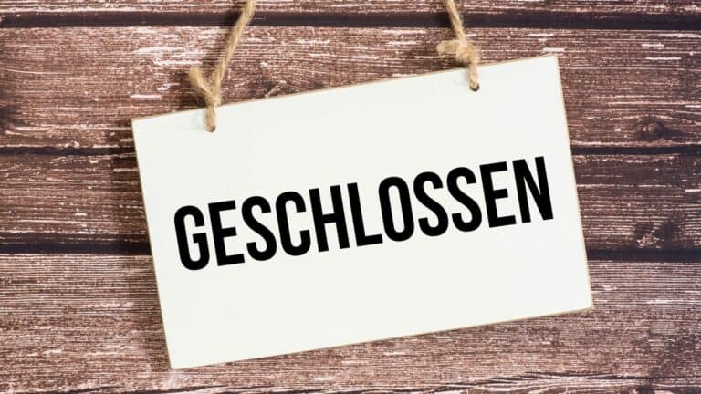 Geschlossen Schild