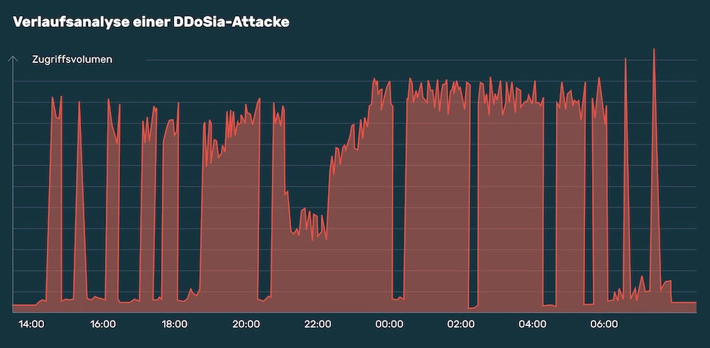 Verlaufsanalyse einer DDoSia-Attacke