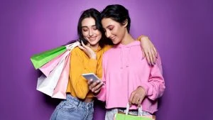 e-Commerce, Frauen bei Shopping